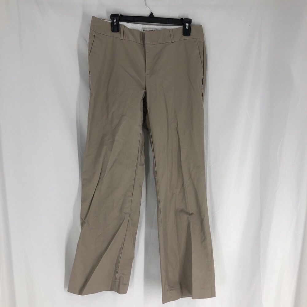 Banana Republic Logan Pants Women's 12 Tan Straight Career Office Dress Trouser
